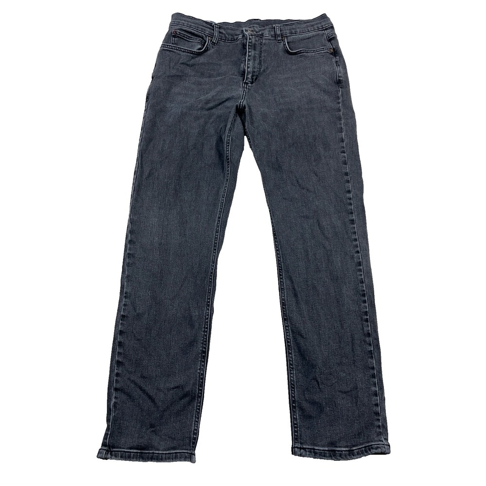 Marine Layer Jeans Men 32x30 Original Slim Fit Straight Leg Black Wash Stretch